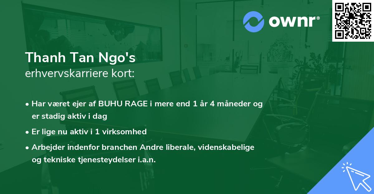 Thanh Tan Ngo's erhvervskarriere kort