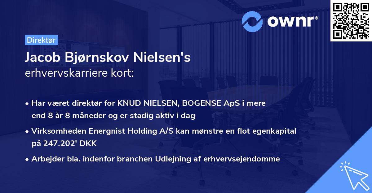 Jacob Bjørnskov Nielsen's erhvervskarriere kort