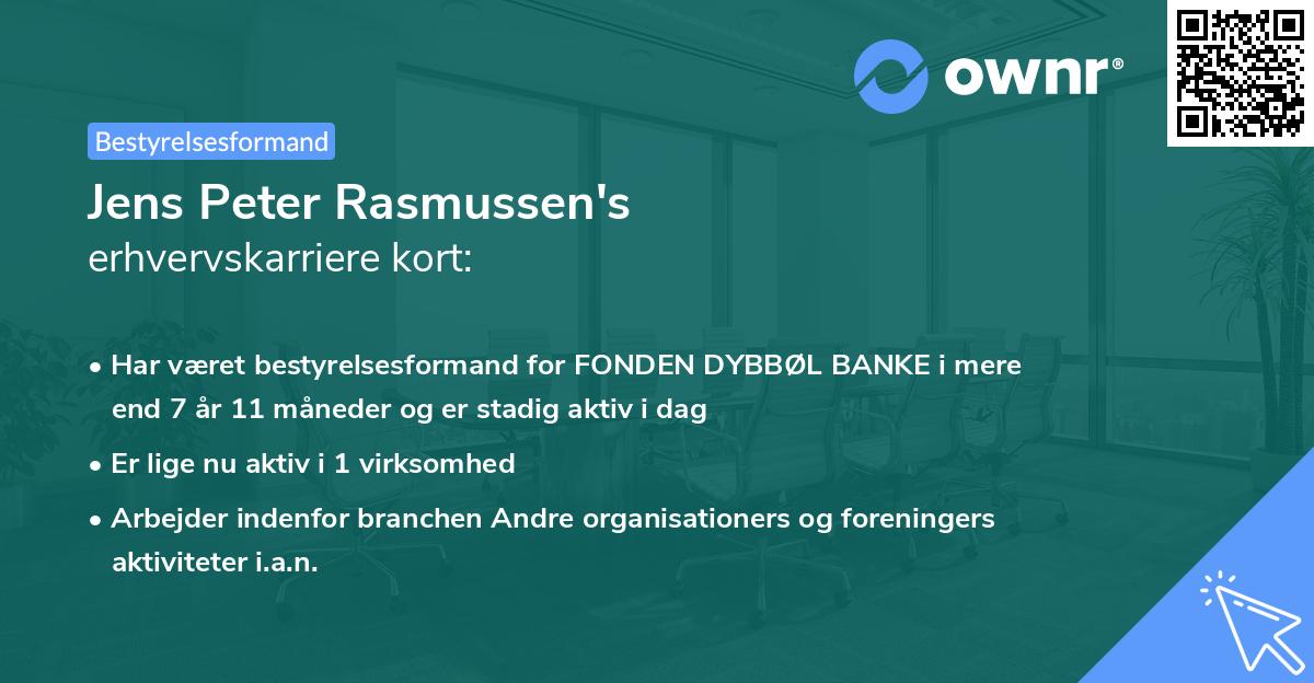 Jens Peter Rasmussen's erhvervskarriere kort
