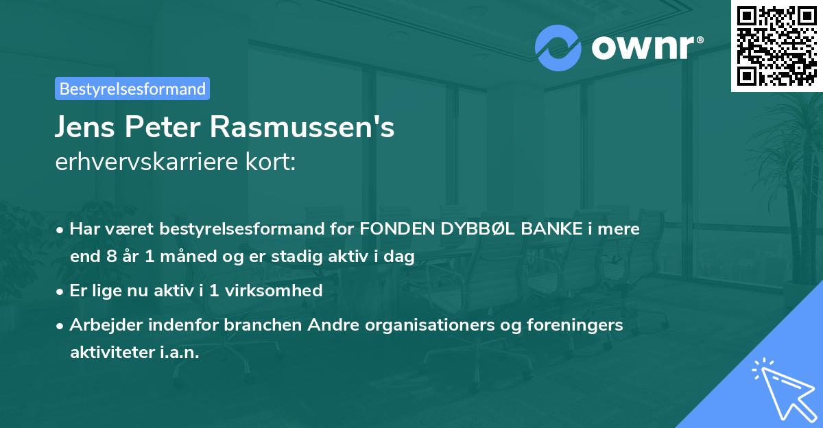 Jens Peter Rasmussen's erhvervskarriere kort
