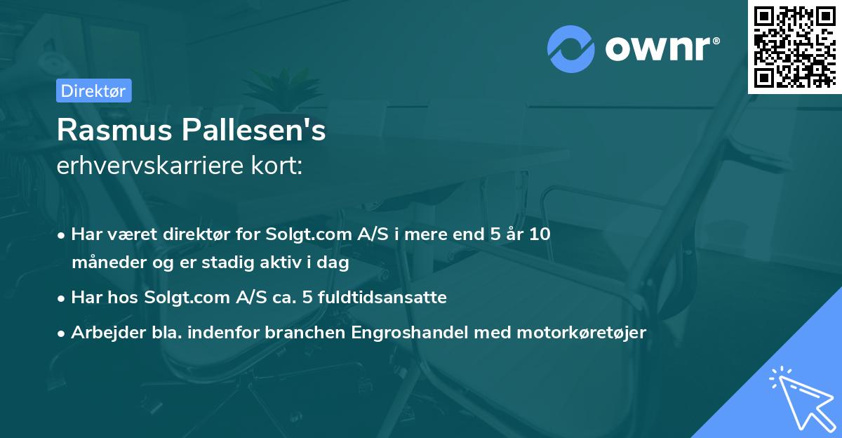 Rasmus Pallesen's erhvervskarriere kort