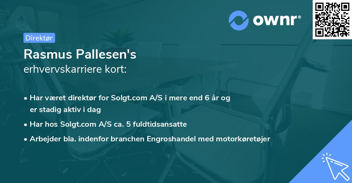 Rasmus Pallesen's erhvervskarriere kort