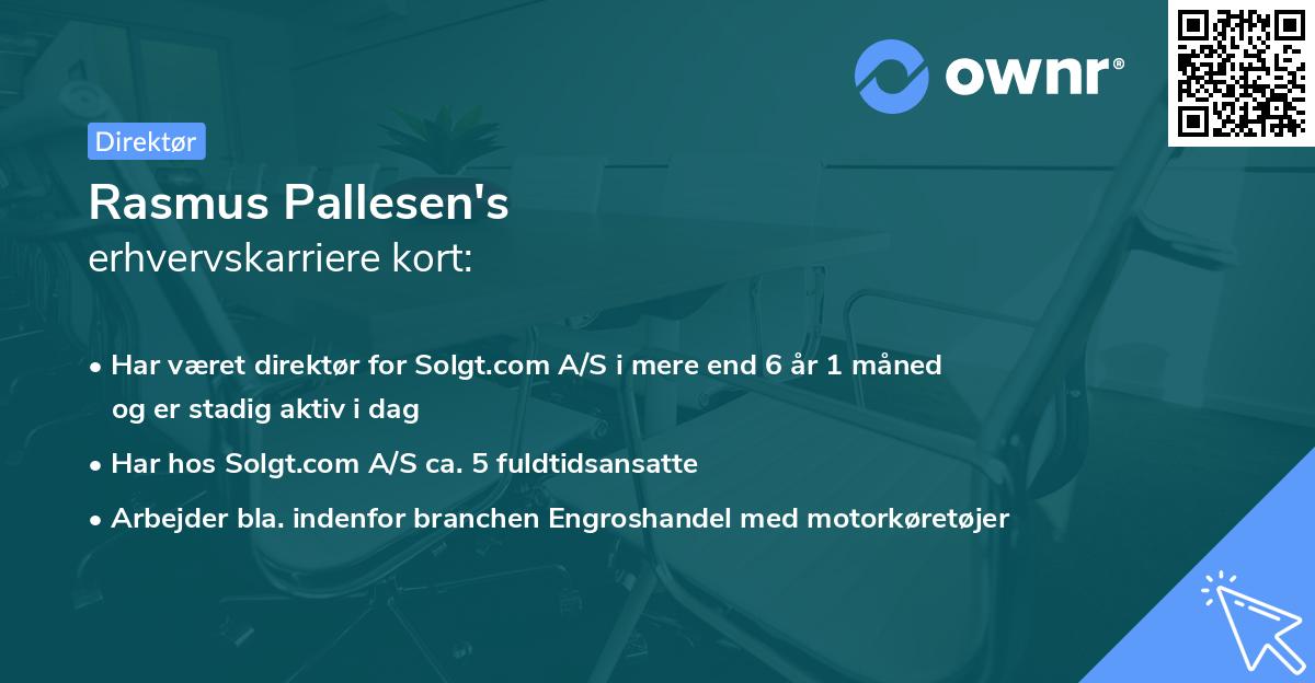 Rasmus Pallesen's erhvervskarriere kort