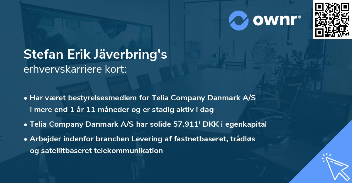 Stefan Erik Jäverbring's erhvervskarriere kort