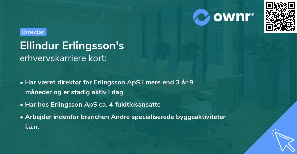 Ellindur Erlingsson's erhvervskarriere kort