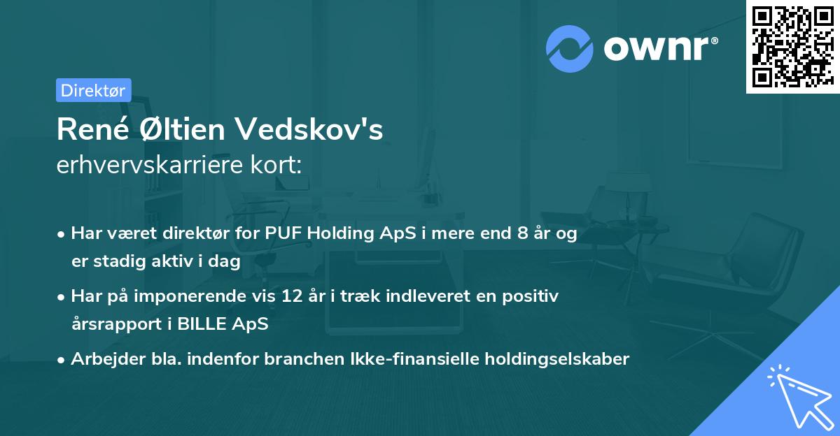 René Øltien Vedskov's erhvervskarriere kort