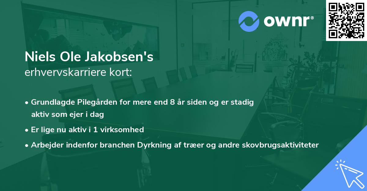 Niels Ole Jakobsen's erhvervskarriere kort