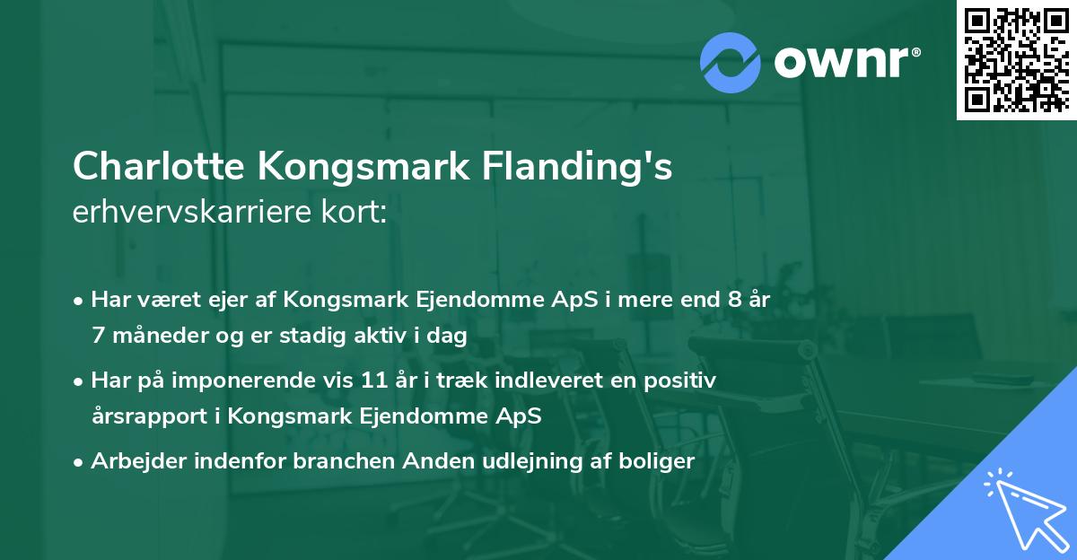 Charlotte Kongsmark Flanding's erhvervskarriere kort