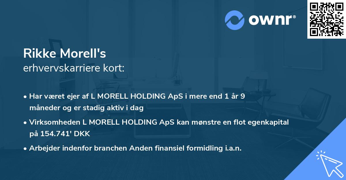 Rikke Morell's erhvervskarriere kort