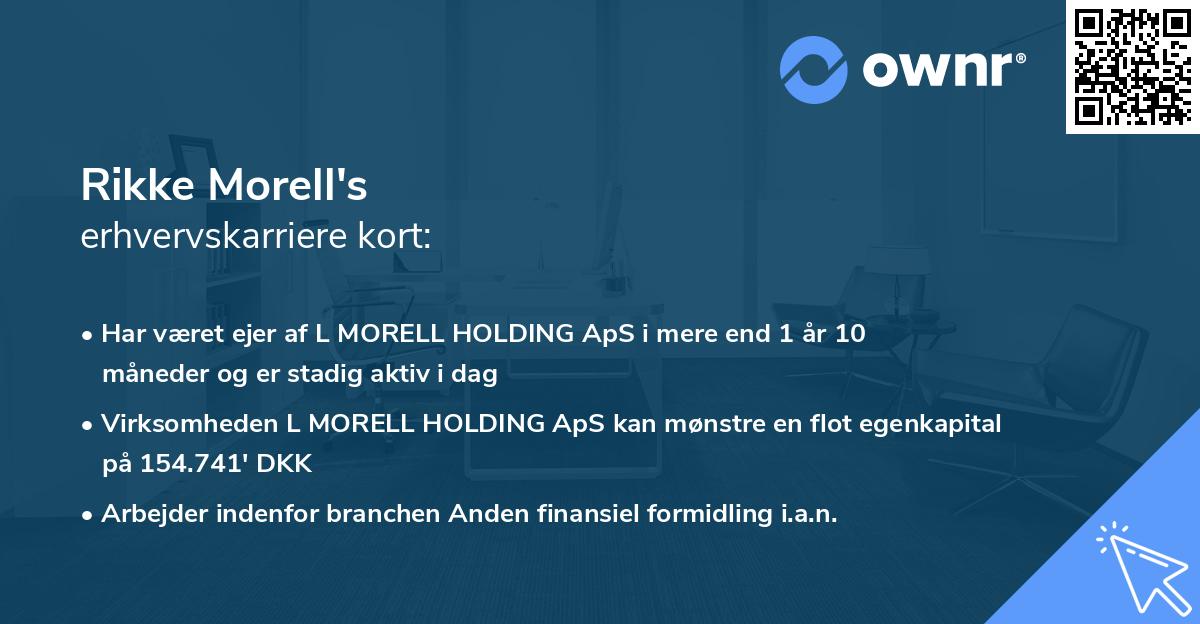 Rikke Morell's erhvervskarriere kort