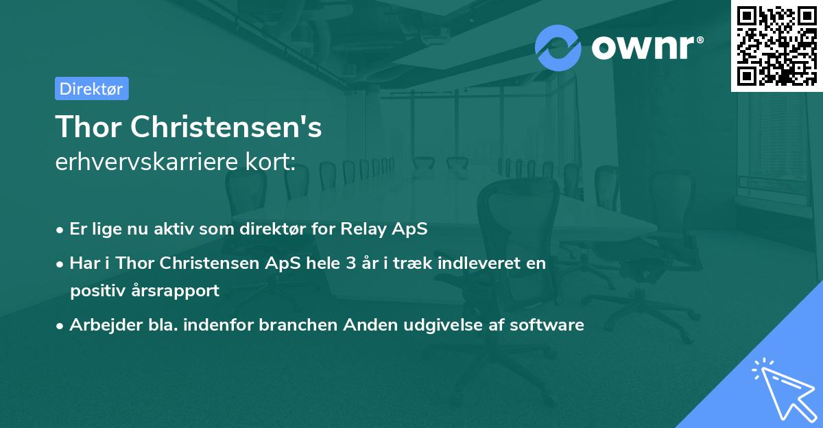 Thor Christensen's erhvervskarriere kort
