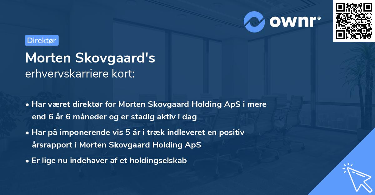 Morten Skovgaard's erhvervskarriere kort