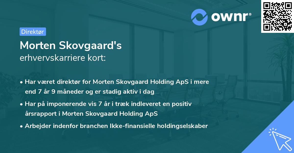 Morten Skovgaard's erhvervskarriere kort