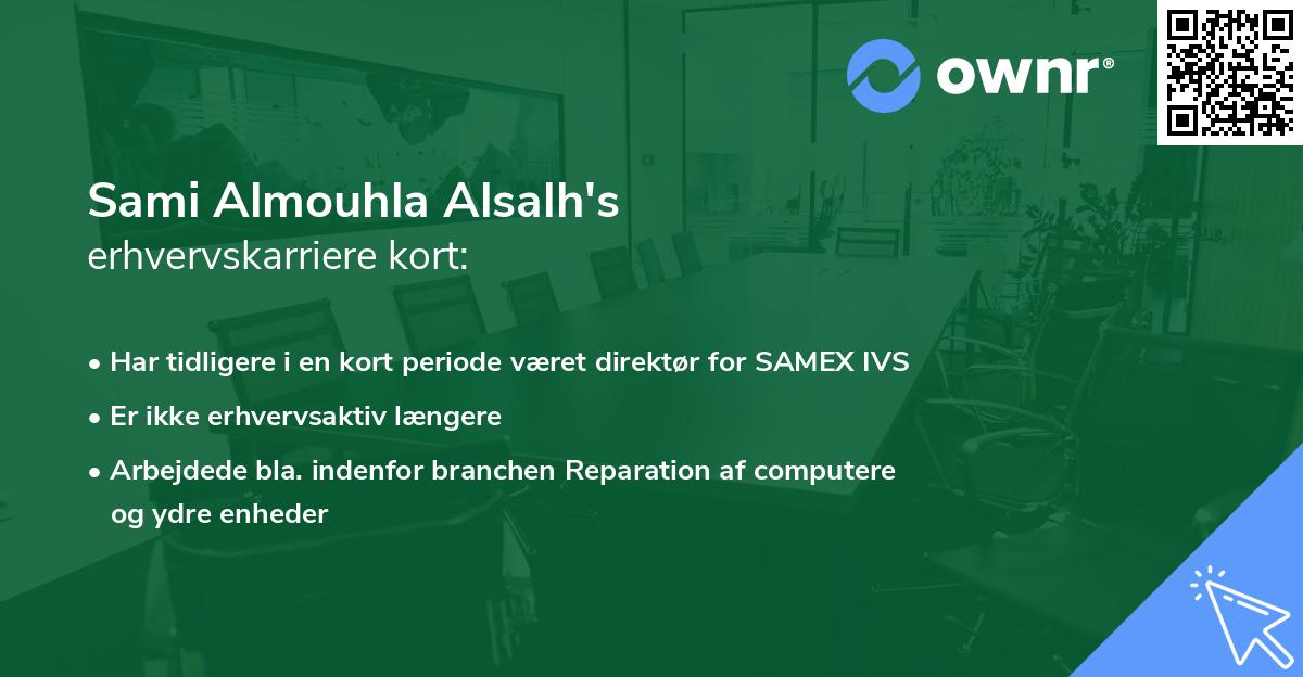 Sami Almouhla Alsalh's erhvervskarriere kort