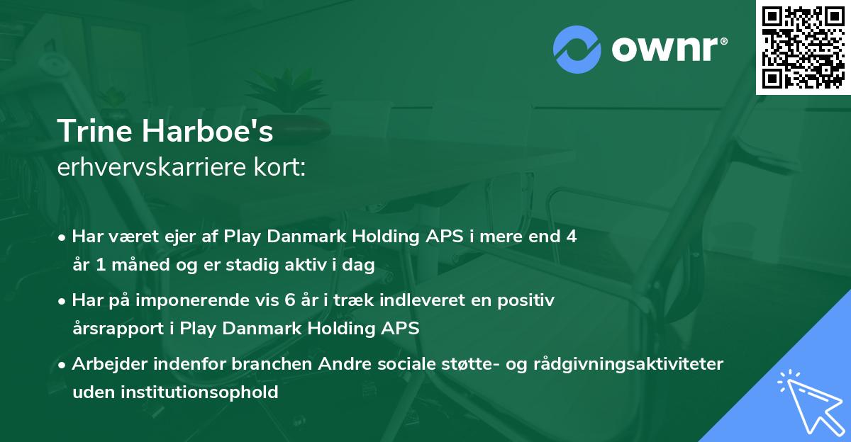 Trine Harboe's erhvervskarriere kort