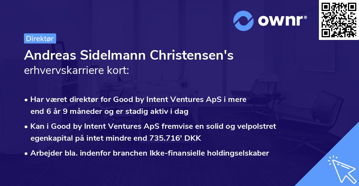 Andreas Sidelmann Christensen's erhvervskarriere kort