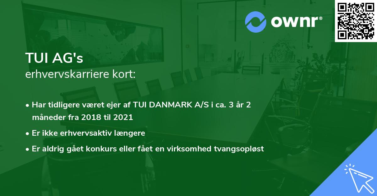 TUI AG's erhvervskarriere kort