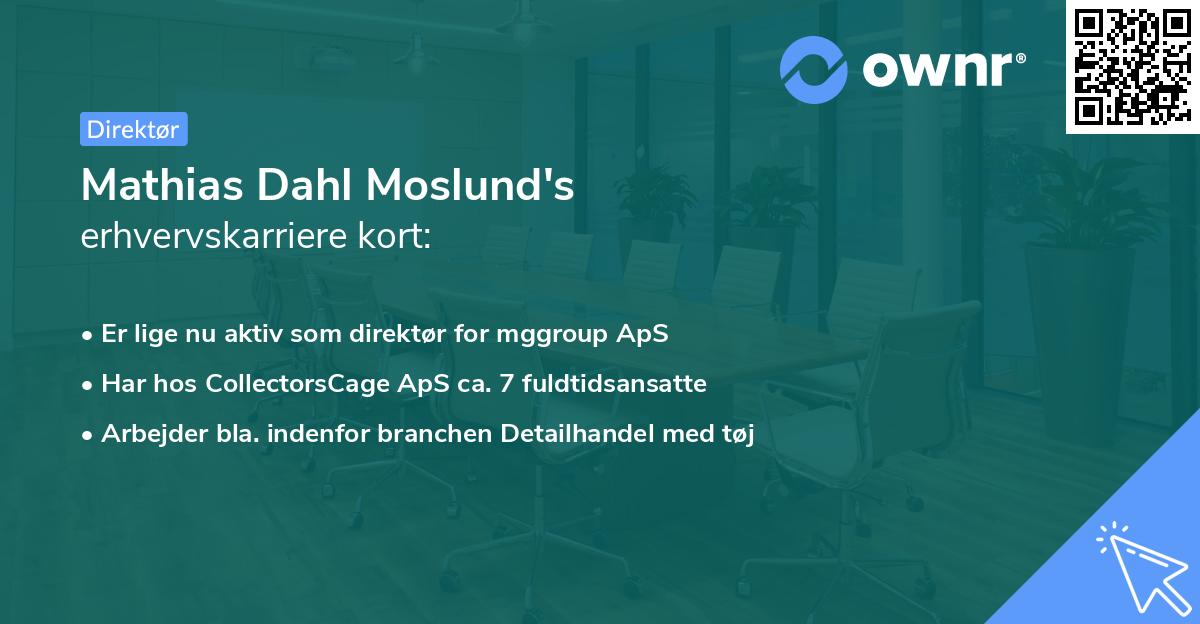 Mathias Dahl Moslund's erhvervskarriere kort