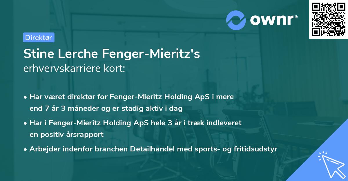 Stine Lerche Fenger-Mieritz's erhvervskarriere kort