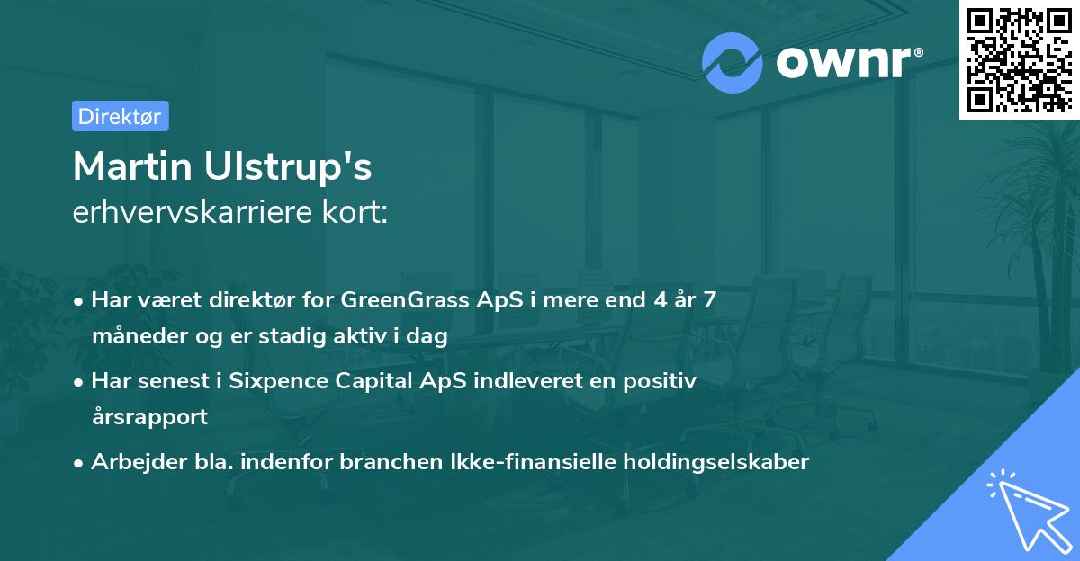 Martin Ulstrup's erhvervskarriere kort