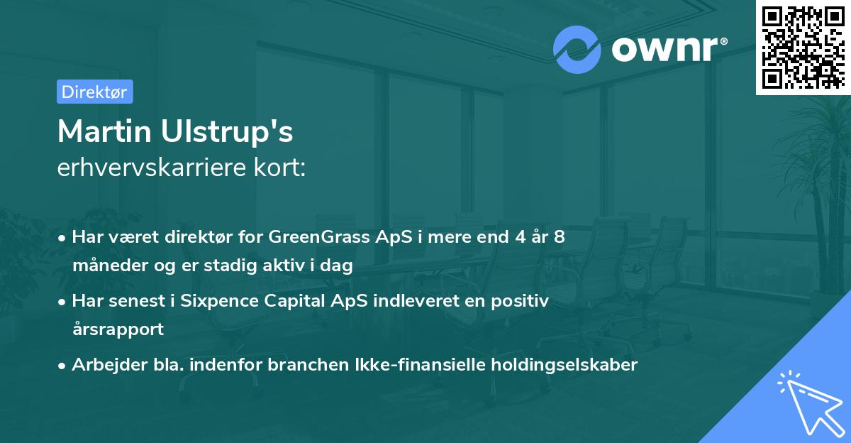 Martin Ulstrup's erhvervskarriere kort