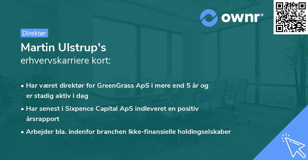 Martin Ulstrup's erhvervskarriere kort