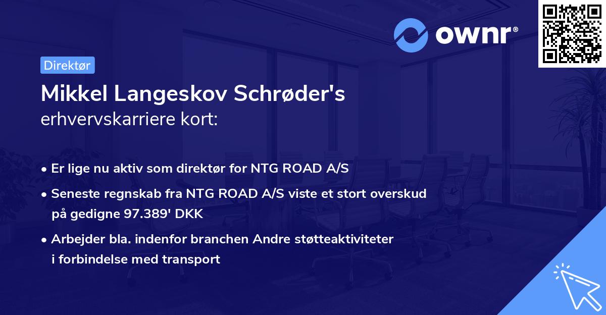 Mikkel Langeskov Schrøder's erhvervskarriere kort