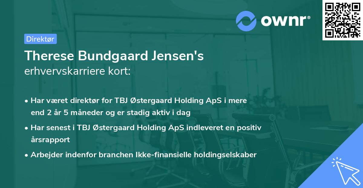Therese Bundgaard Jensen's erhvervskarriere kort
