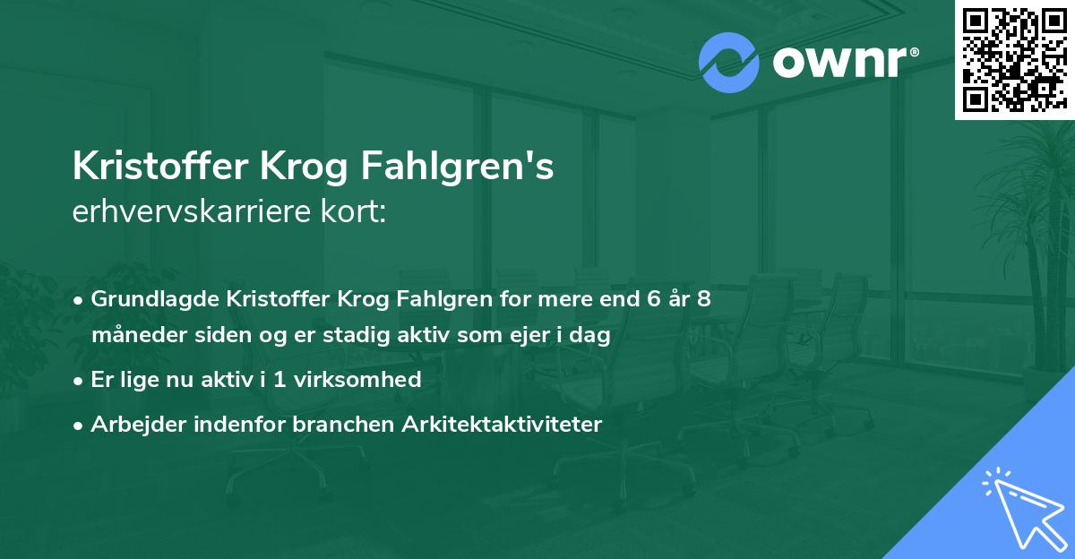 Kristoffer Krog Fahlgren's erhvervskarriere kort