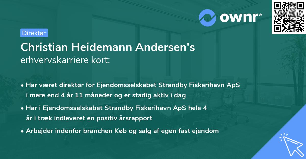 Christian Heidemann Andersen's erhvervskarriere kort