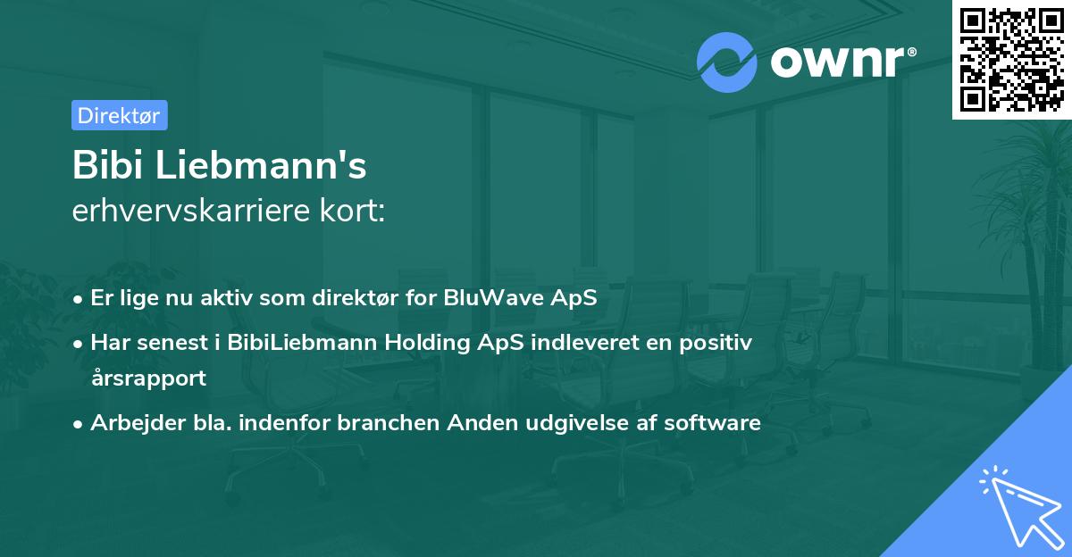 Bibi Liebmann's erhvervskarriere kort