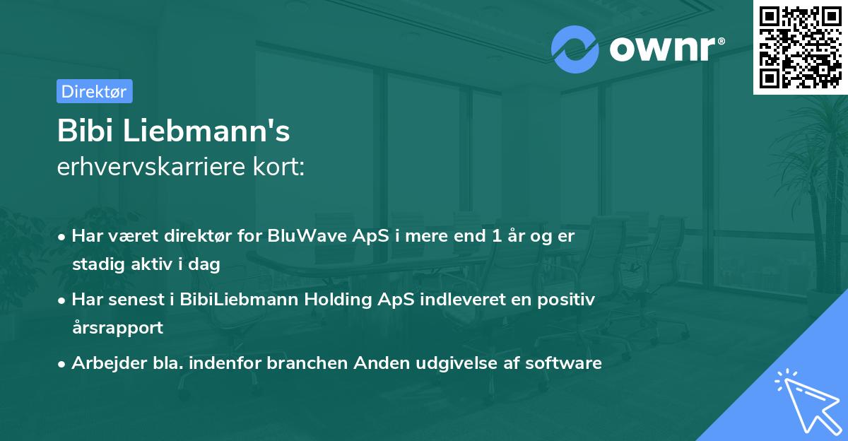 Bibi Liebmann's erhvervskarriere kort