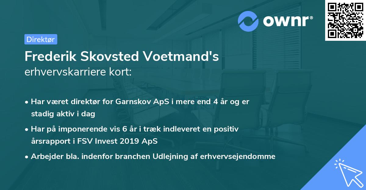 Frederik Skovsted Voetmand's erhvervskarriere kort