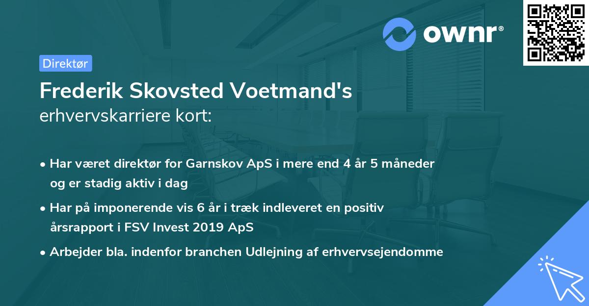 Frederik Skovsted Voetmand's erhvervskarriere kort