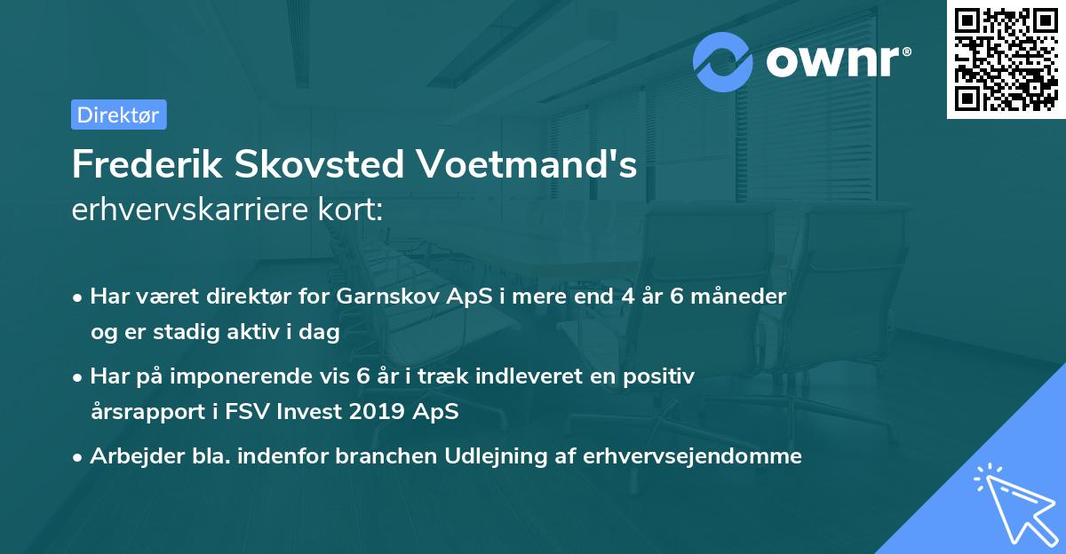 Frederik Skovsted Voetmand's erhvervskarriere kort