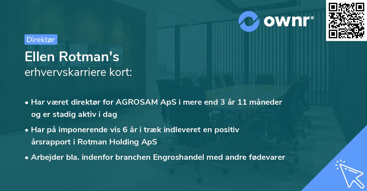 Ellen Rotman's erhvervskarriere kort