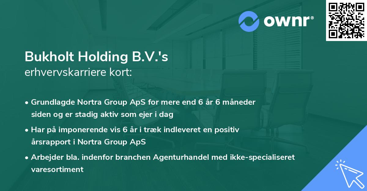 Bukholt Holding B.V.'s erhvervskarriere kort