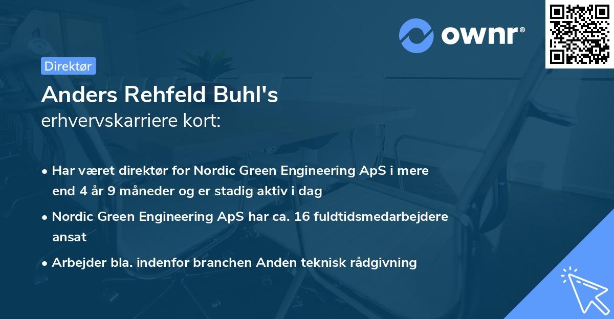 Anders Rehfeld Buhl's erhvervskarriere kort