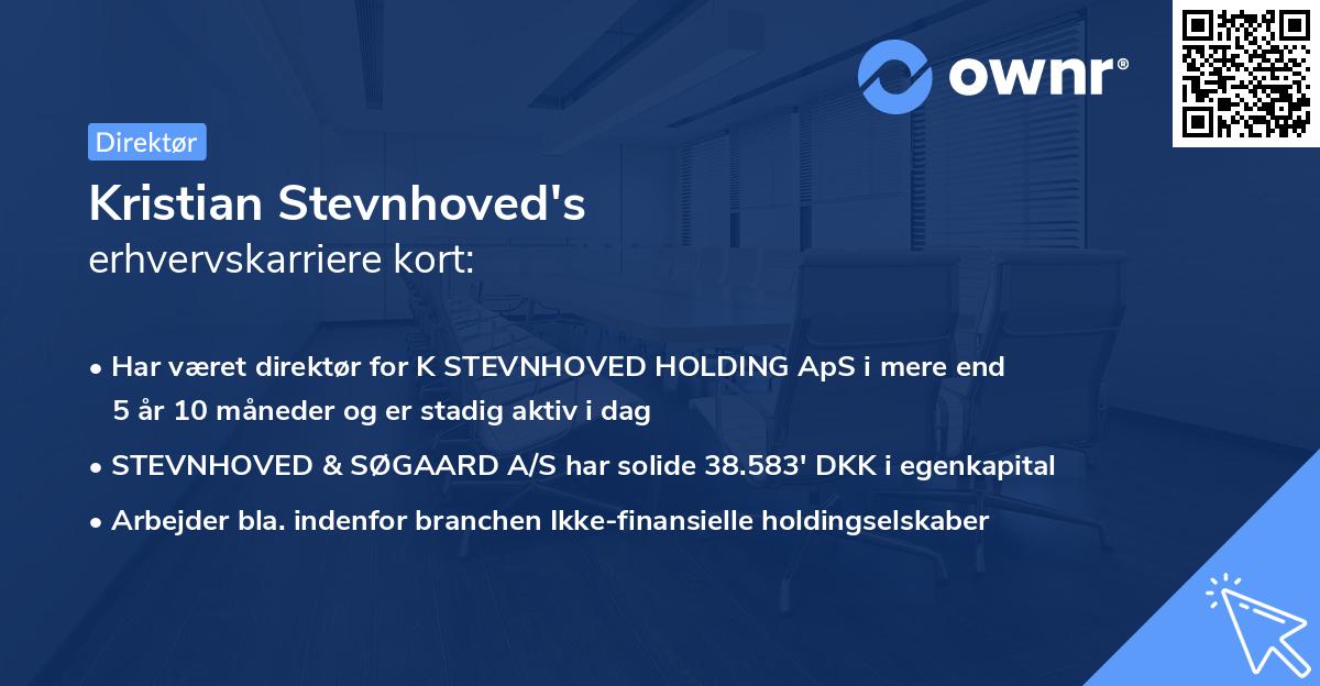 Kristian Stevnhoved's erhvervskarriere kort