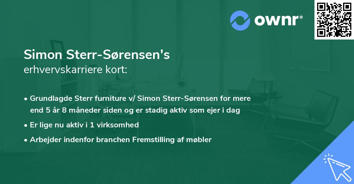 Simon Sterr-Sørensen's erhvervskarriere kort