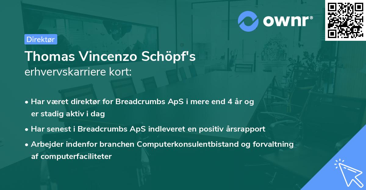 Thomas Vincenzo Schöpf's erhvervskarriere kort
