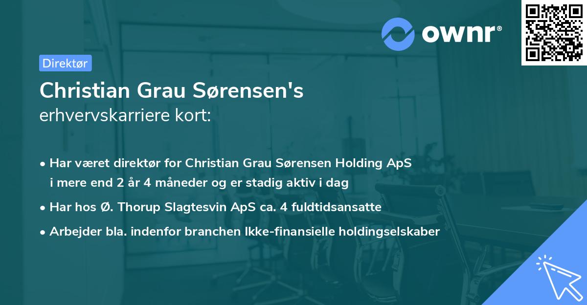 Christian Grau Sørensen's erhvervskarriere kort