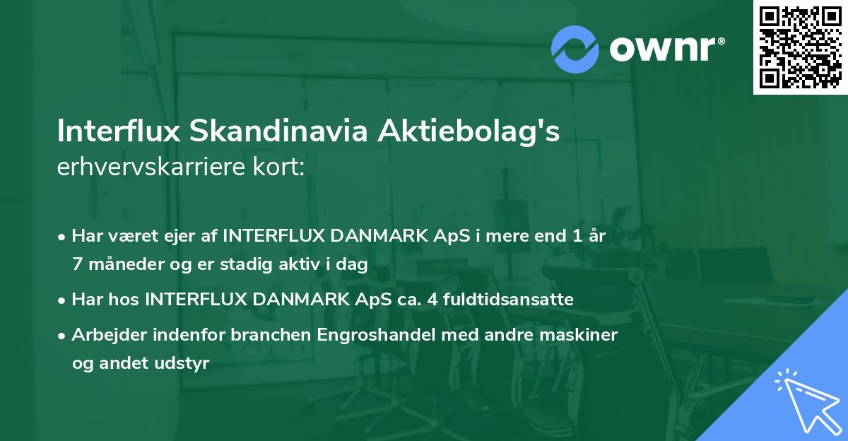 Interflux Skandinavia Aktiebolag's erhvervskarriere kort