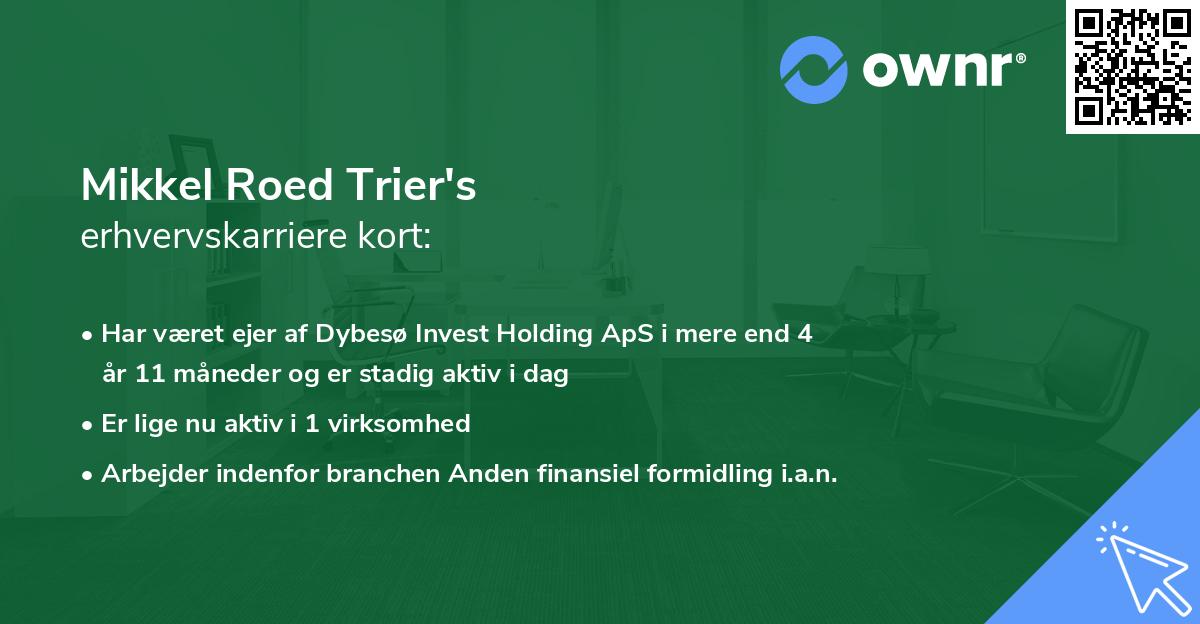 Mikkel Roed Trier's erhvervskarriere kort