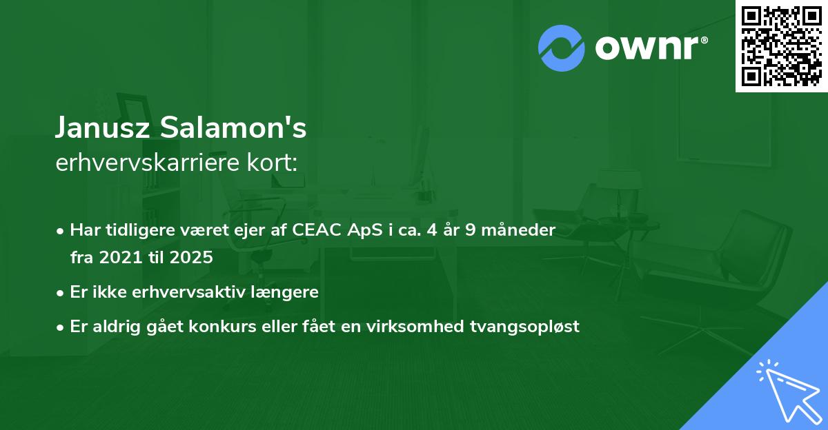 Janusz Salamon's erhvervskarriere kort