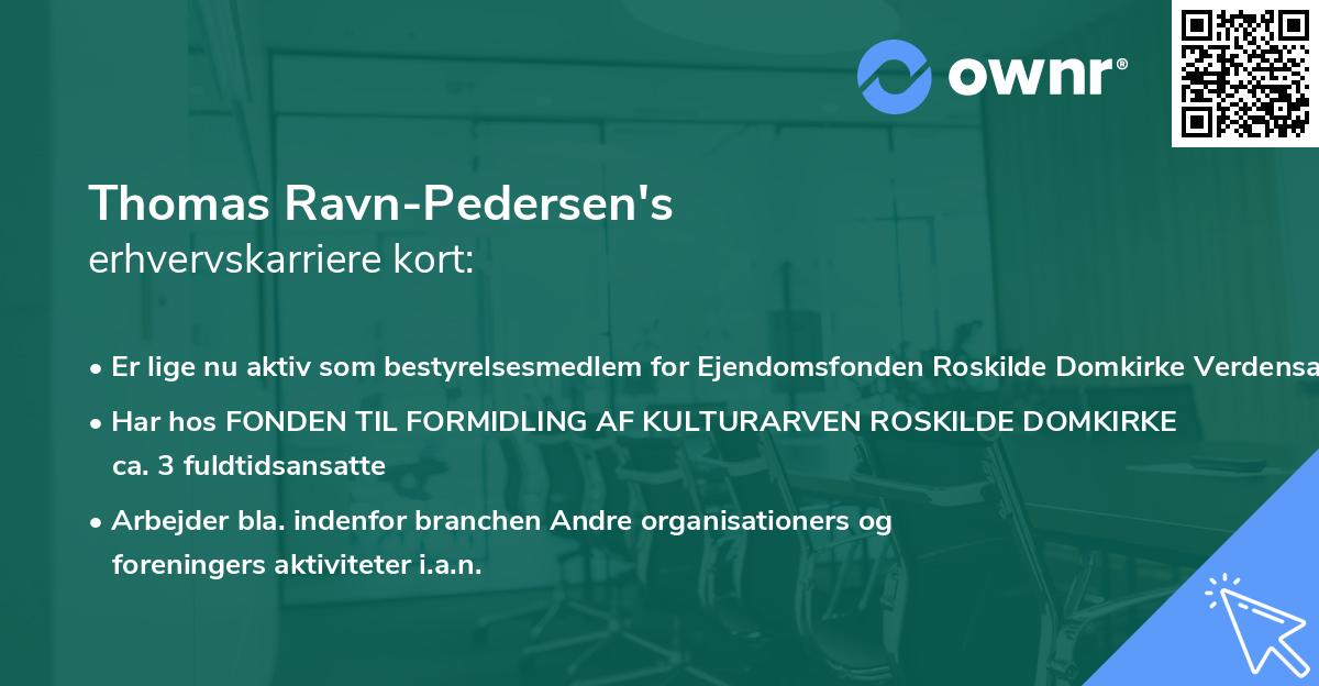 Thomas Ravn-Pedersen's erhvervskarriere kort