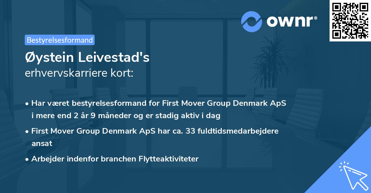 Øystein Leivestad's erhvervskarriere kort