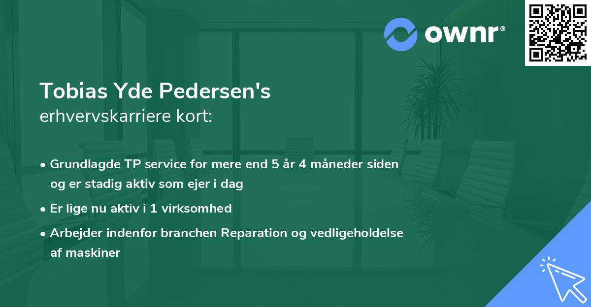 Tobias Yde Pedersen's erhvervskarriere kort