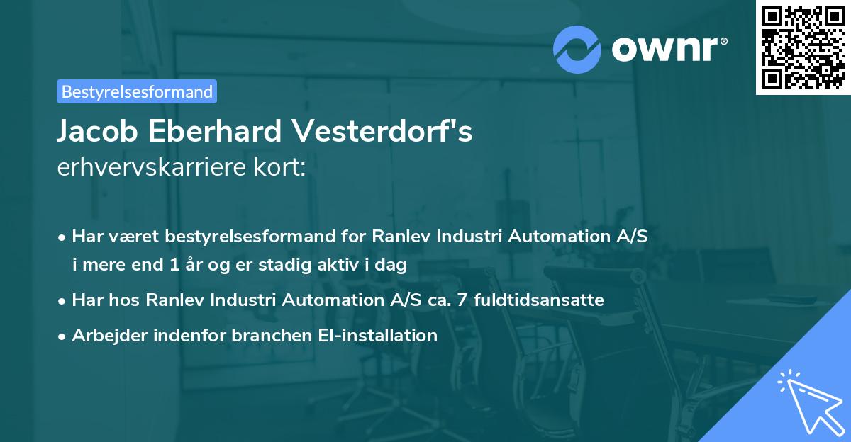 Jacob Eberhard Vesterdorf's erhvervskarriere kort