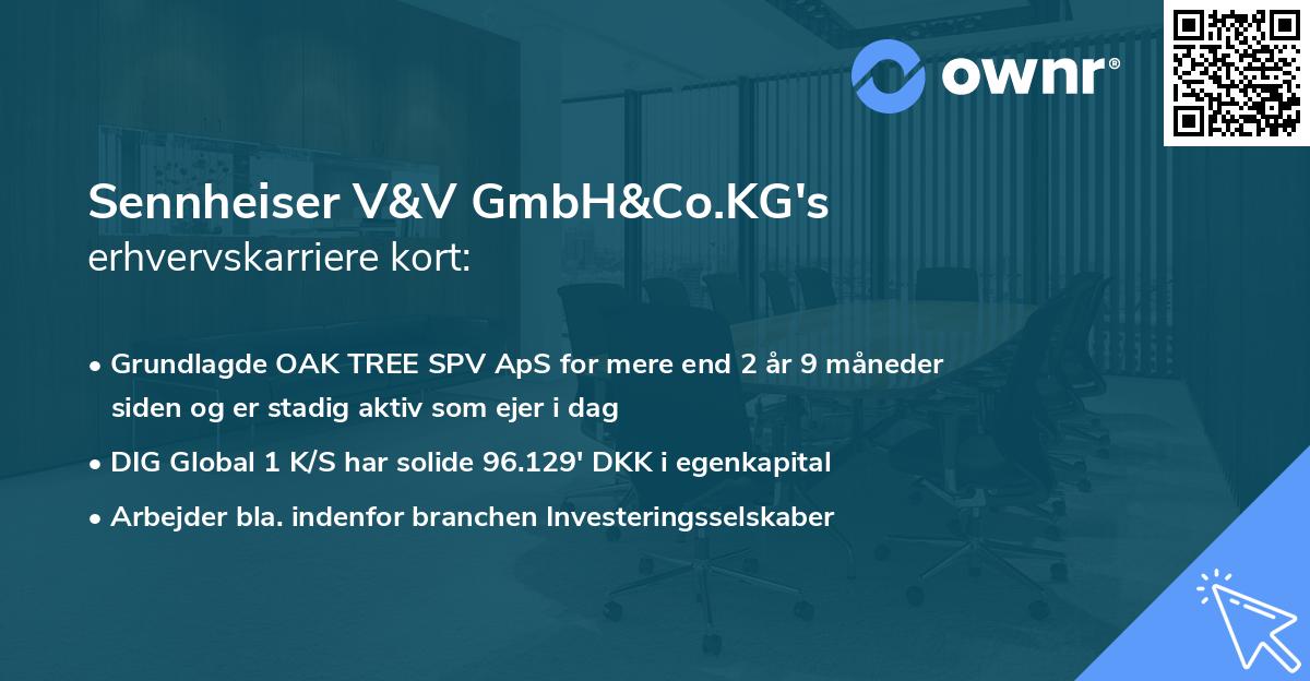 Sennheiser V&V GmbH&Co.KG's erhvervskarriere kort